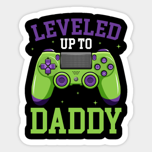 Leveled up daddy Video Game Gift For Men Father day Sticker